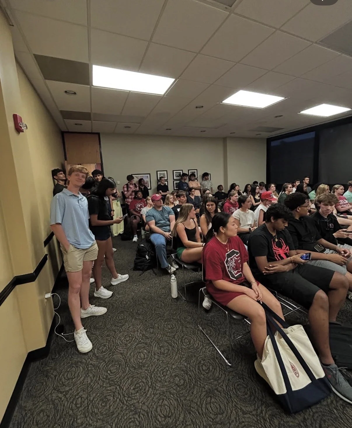 Students at a Gamecock EMS interest meeting